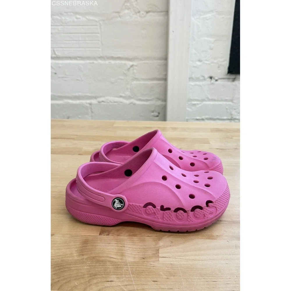 Crocs Baya Clog Pink Kids Slip On Water Shoes Size J2